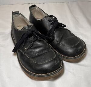 Vintage Red or Dead Shoes 39.5 Black Leather Duck Feet Lace Up Made Spain Y2K
